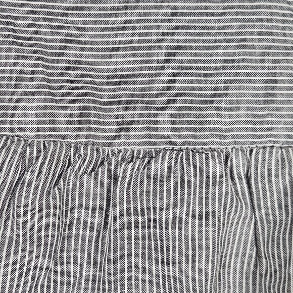 Whimsical Goth Victorian Preppy B W Striped Skirt Lace Hem Tie Waist Retro - Picture 9 of 12